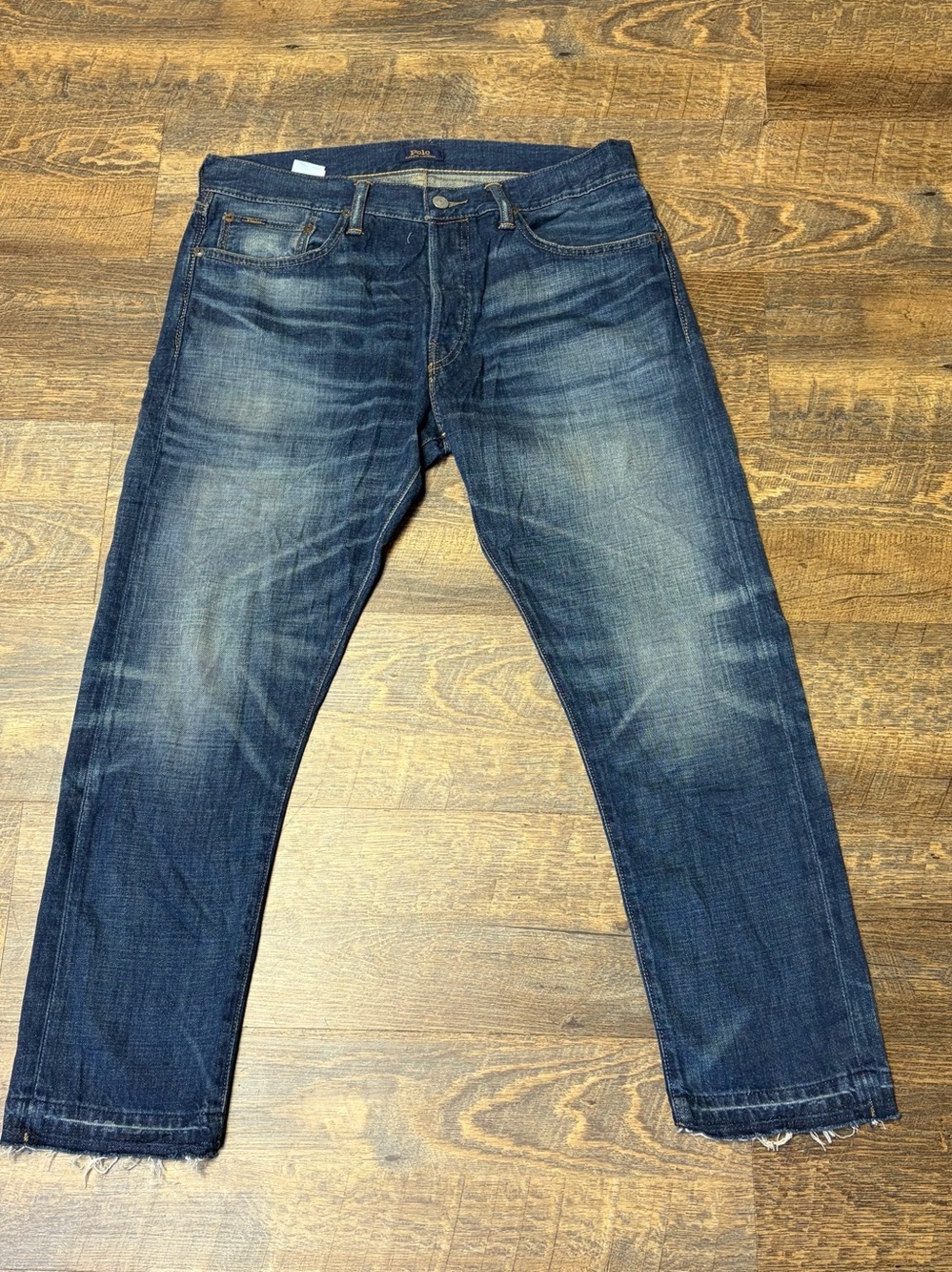 Polo Ralph Lauren Jeans Sullivan Slim Crop Mens 32 Blue Denim Button Fly Cotton